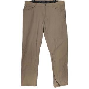 Iron Co. Pants Mens‎ 39x29 Khaki Tan Twill 5 Pocket Stretch Casual Chino